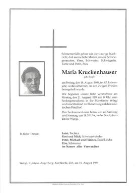 Kruckenhauser Maria geb. Krapf G