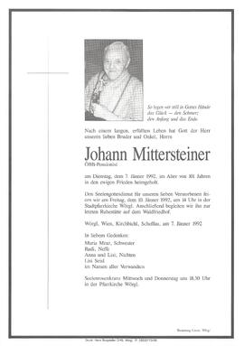Mittersteiner Johann G