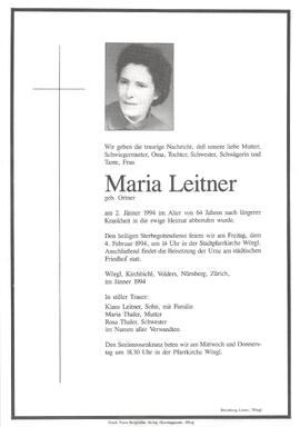 Leitner Maria geb. Ortner G