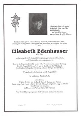 Edenhauser Elisabeth geb. Glatz G