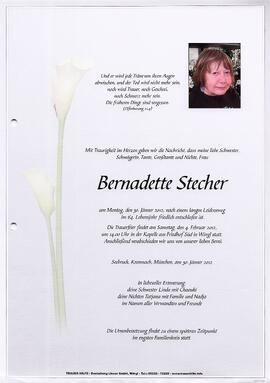 Stecher Bernadette G