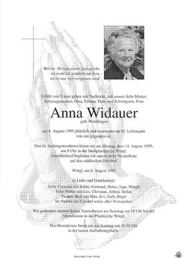 Widauer Anna geb. Wendlinger G