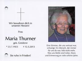 Thurner Maria geb. Greiderer