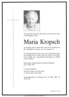 Kropsch Maria G