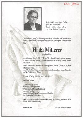 Mitterer Hilda geb. Gradnitzer G