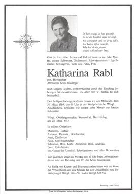 Rabl Katharina geb. Horngacher G