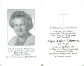 Schwarz Anna-Luise geb. Weigel