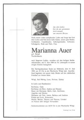 Auer Marianna geb. Rampl G