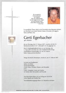 Egerbacher Gerti geb. Seethaler G