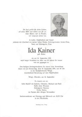 Kainer Ida geb. Reiter G