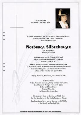 Silberberger Notburga geb. Schipflinger G