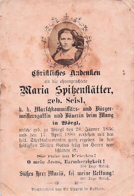 Spitzenstätter Maria geb. Seisl