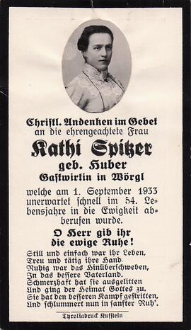 Spitzer Kathi geb. Huber