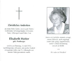 Hotter Elisabeth geb. Pemberger