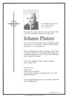 Platzer Johann G