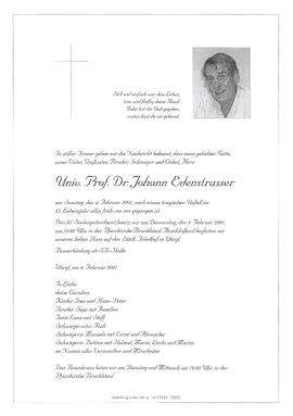 Edenstrasser Johann Univ. Prof. Dr. G