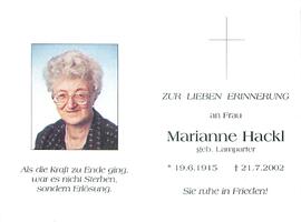 Hackl Marianne geb. Lamparter