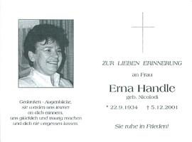 Handle Erna geb. Nicolodi