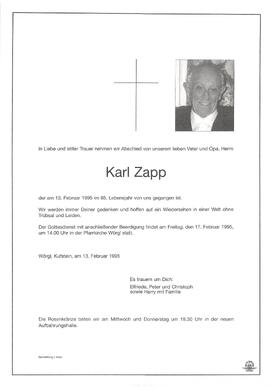 Zapp Karl G