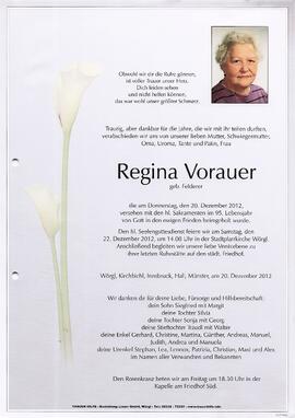 Vorauer Regine geb. Felderer