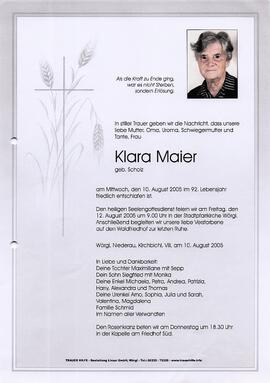 Maier Klara geb. Scholz G