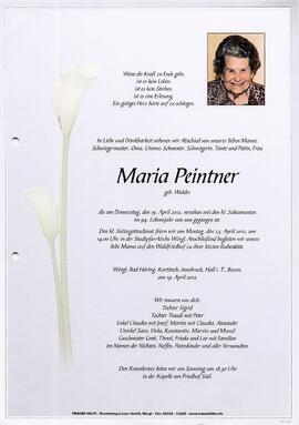 Peintner Maria geb. Walder G