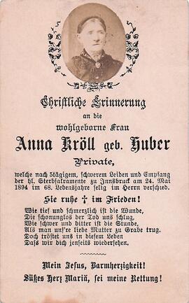 Kröll Anna geb. Huber