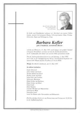 Kofler Barbara geb. Friedrich G