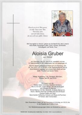 Gruber Aloisia geb. Waldner G