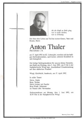 Thaler Anton G
