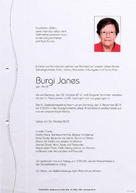 Janes Burgi geb. Rendl G