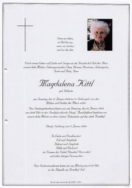 Kittl Magdalena geb. Wilhelm G