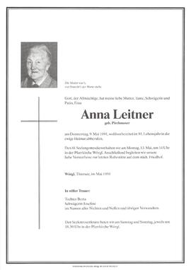 Leitner Anna geb. Pirchmoser G