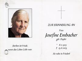Embacher Josefine geb. Dopler