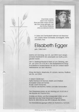 Egger Elisabeth geb. Ostermann