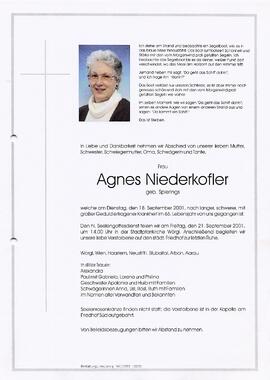 Niederkofler Agnes geb. Spierings G