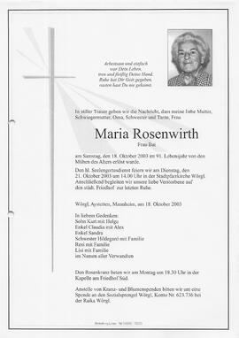 Rosenwirth Maria G