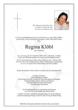 Klöbl Regina geb. Uranitsch G