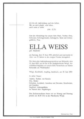 Weiss Ella geb. Madreiter G