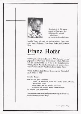Hofer Franz G 1988