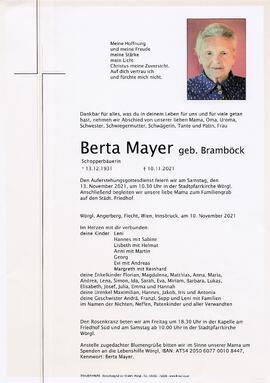 Mayr Berta geb. Bramböck G