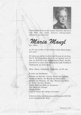 Manzl Maria geb. Jelinek G