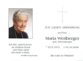 Werlberger Maria geb. Ehrensberger
