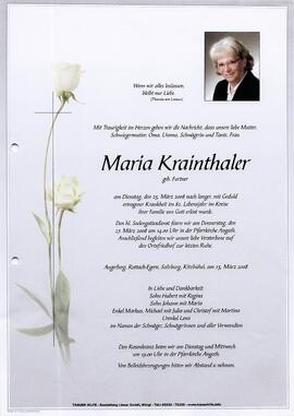 Krainthaler Maria geb. Furtner