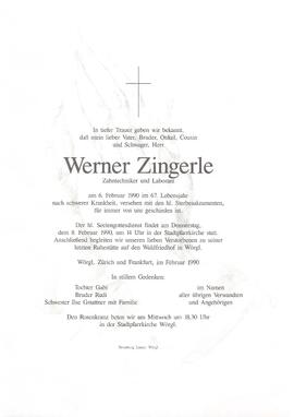 Zingerle Werner G