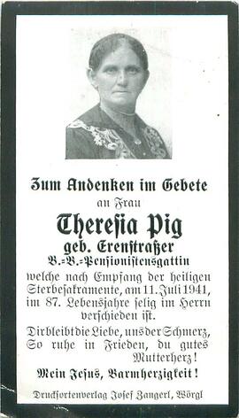 Pig Theresia geb. Erenstraßer