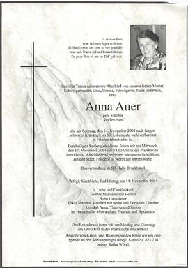 Auer Anna geb. Sillober G