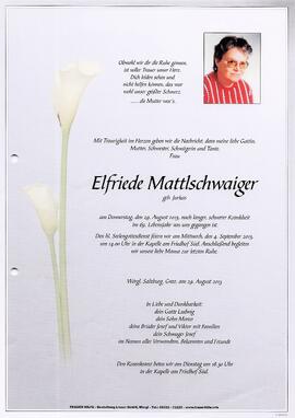 Mattlschwaiger Elfriede geb. Jurkas G