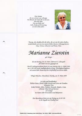 Zierotin Marianne geb. Berger G
