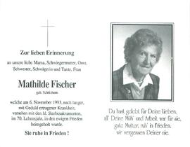 Fischer Mathilde geb. Schölzhorn